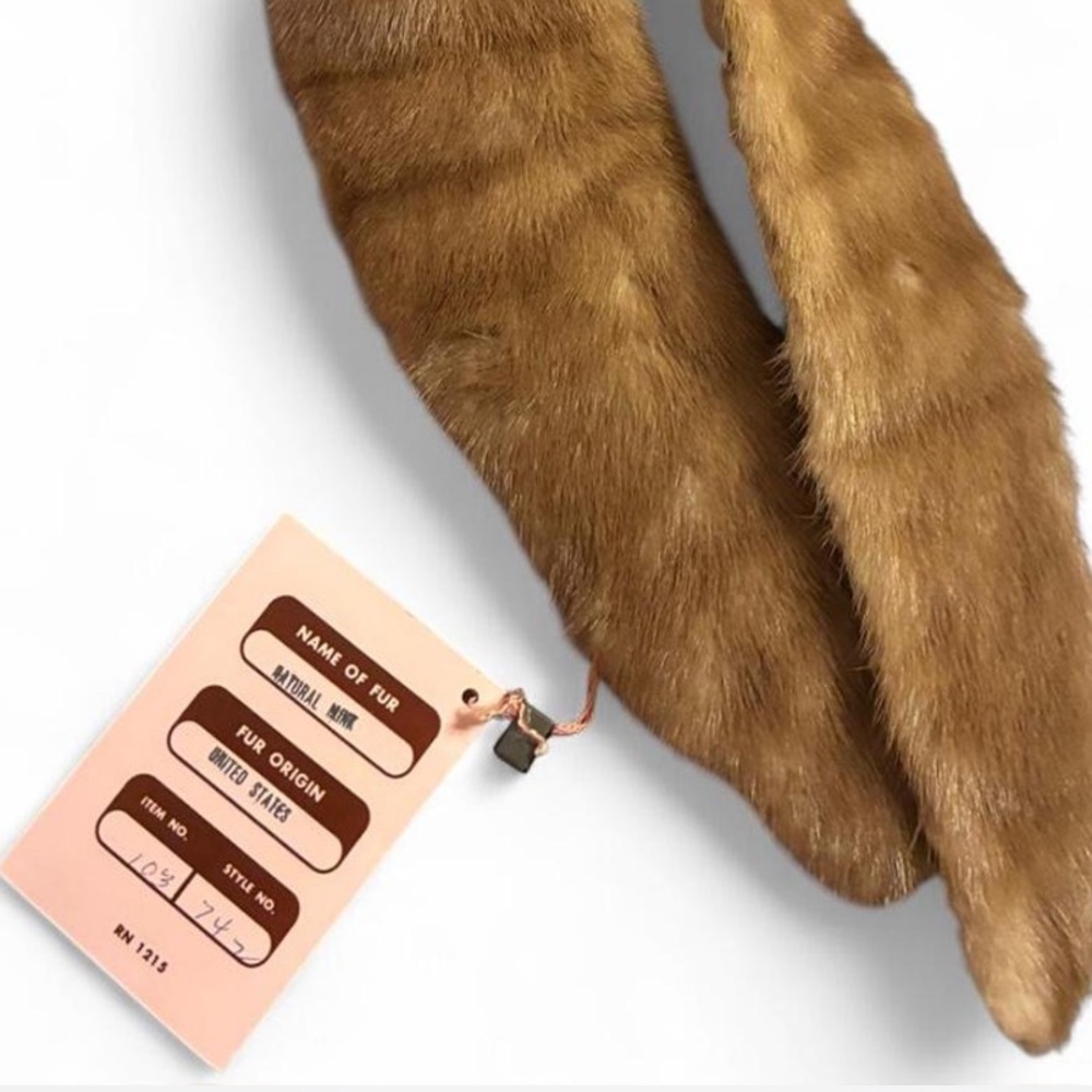 Brown Natural Mink Fur Scarf